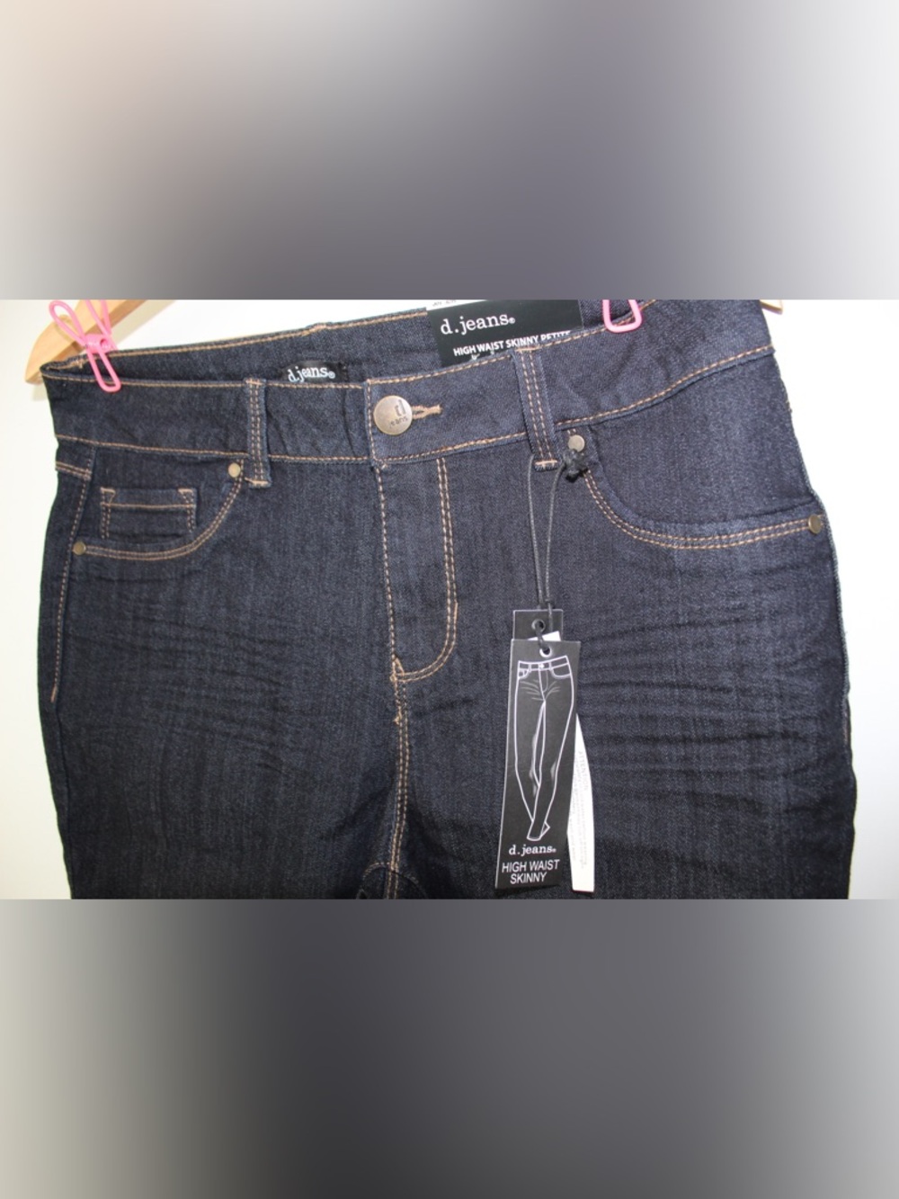 d. jeans Women's Dark Wash Slim Jeans - Black size 10P NWT - Picture 3 of 5
